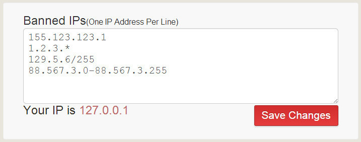 Banned IP Address