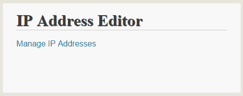 IP Address Editor