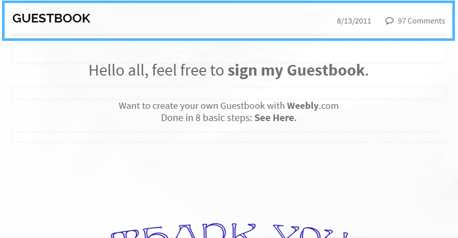 Guestbook Header